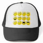 Yellow Smileys Mesh Hats