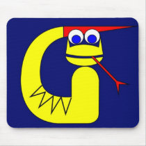Yellow Snake mousepads by lonvig Yellow Snake mousepads