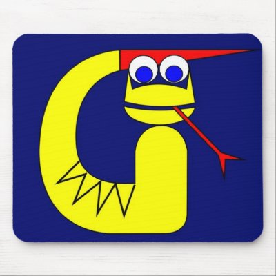 Yellow Snake Mouse Mat by lonvig
