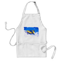 Yellow Snowmobile in Blizzard Aprons