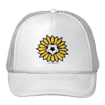 Yellow Soccer Daisy Mesh Hat