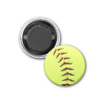 sports, softball, funny, baseball, yellow, photography, custom, fastpitch, customize, name, ball, american, sport, fun, Magnet with custom graphic design
