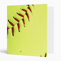 binder, softball, sports, cool, baseball, funny, yellow, ball, fastpitch, photography, customize, american, sport, fun, team, coach, red, stitches, Ringbind med brugerdefineret grafisk design