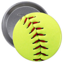 sports, softball, funny, baseball, yellow, photography, fastpitch, customize, ball, american, sport, fun, button, Button with custom graphic design