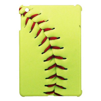 Yellow softball ball cover for the iPad mini