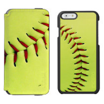 softball, sports, cool, baseball, funny, yellow, ball, fastpitch, photography, iphone 6, customize, american, sport, fun, team, coach, red, stitches, iphone 6 wallet case, [[missing key: type_incipiowatso]] med brugerdefineret grafisk design