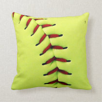 sports, softball, cool, baseball, funny, yellow, customize, fastpitch, pillow, softball gift, player, ball, american, team, coach, sport, fun, throw pillow, [[missing key: type_mojo_throwpillo]] with custom graphic design