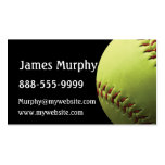 Yellow Softball Business Card Template