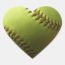 Yellow Softball Sticker