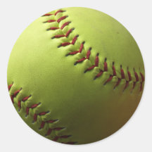 Yellow Softball Sticker