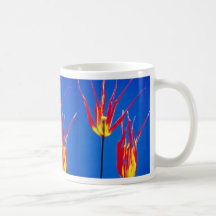 yellow Species Tulipa Acuminata flowers Coffee Mugs