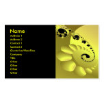 Yellow Spiral Circles Cool Abstract Business Cards