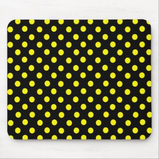 Yellow Spot Polka Dot Mousepad