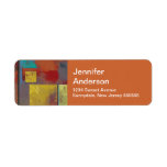 Yellow Squares No. 2 Abstract Adress Labels labels