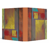 Yellow Squares No. 2 Abstract Art Binder