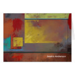Yellow Squares No. 2 Abstract Painting Cards cards