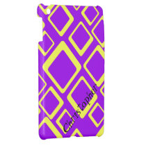 Yellow Squares on Purple iPad Mini Case Template ipad mini cases