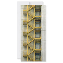 yellow stairways rack card template