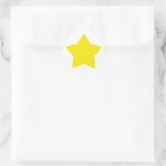 Yellow Star Round Sticker