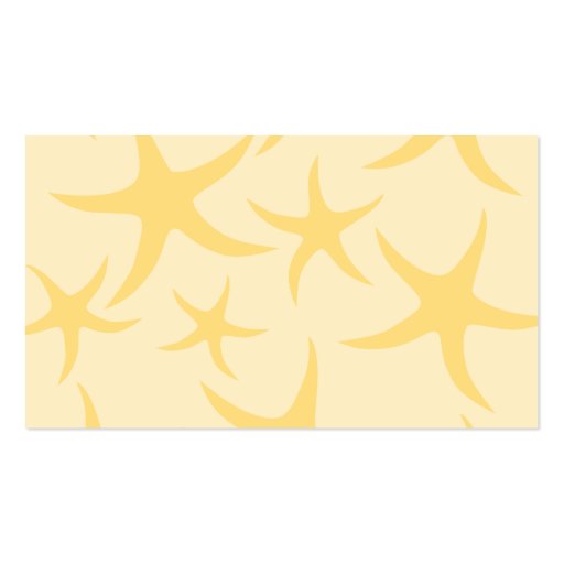 Yellow Starfish Pattern. Business Card