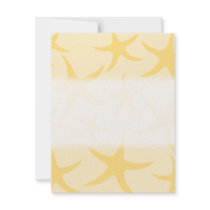 Yellow Starfish Pattern. Custom Announcement