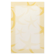 Yellow Starfish Pattern. Customized Stationery