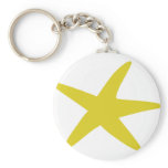yellow starfish star key chains