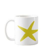 yellow starfish star mug
