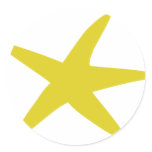 yellow starfish star stickers