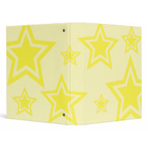 Yellow Stars 1" Binder by nottynotebooks Yellow Stars 1" Binder