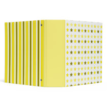 Yellow Stars And Stripes 2" Binder