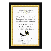 Yellow Stars Football Wedding Invitation