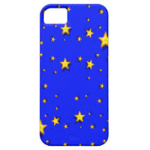 Yellow Stars on Blue iPhone 5 Cover
