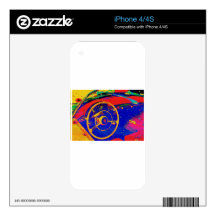 Yellow Steering Wheel Abstract Skin For The iPhone 4