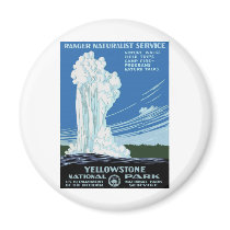 Yellow Stone Park - Old Faithful Geyser magnets by MyOtherPlanet Yellow Stone Park - Old Faithful Geyser magnets