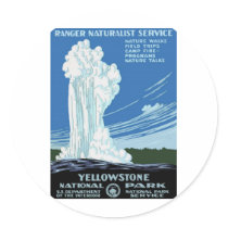 Yellow Stone Park - Old Faithful Geyser stickers