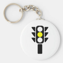 Yellow Stoplight Keychain