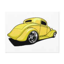 Yellow Street Rod postcards
