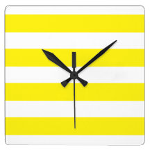Yellow Stripe Wall Clock