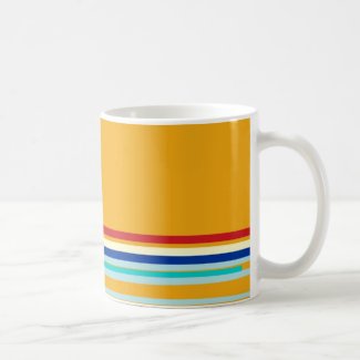 Yellow Striped >Colourful Coffee Mug