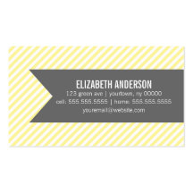 Yellow Stripes Social Calling Cards Business Card Templates