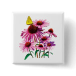 Yellow Sulphur Butterfly on Coneflower Button