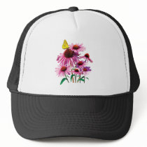 Yellow Sulphur Butterfly on Coneflower hats by SusanSavad Yellow Sulphur Butterfly on Coneflower hats