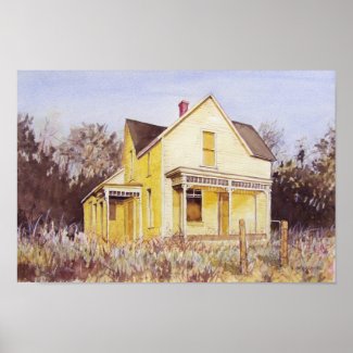 Yellow Summer Home- poster print