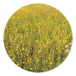 Yellow summer meadow stickers