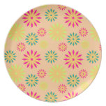Yellow Summery Flowers Plates