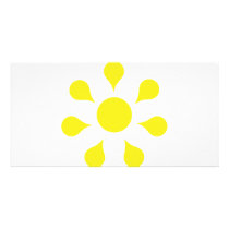 yellow sun icon photo cards