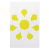 yellow sun icon stationery