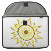 Yellow Sun in Lights Grunge Cutout Sleeve For MacBooks