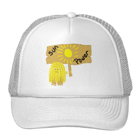 Yellow Sun Power Trucker Hats